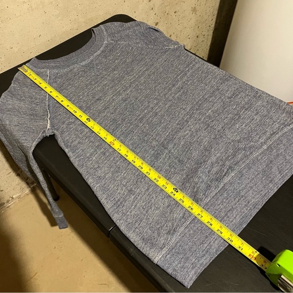 Caslon Women's Size L Knit Blue Longline Raglan Tunic Sweater Sweatshirt - Picture 9 of 9